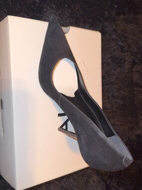 Aldo Black Pointed-Toe Suede Heels